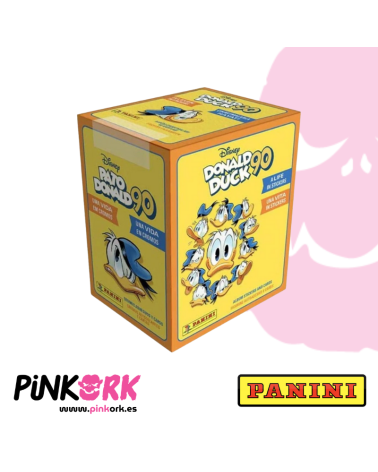 Caja 36 Sobres Donald Duck 90 Sticker & Trading Card Panini