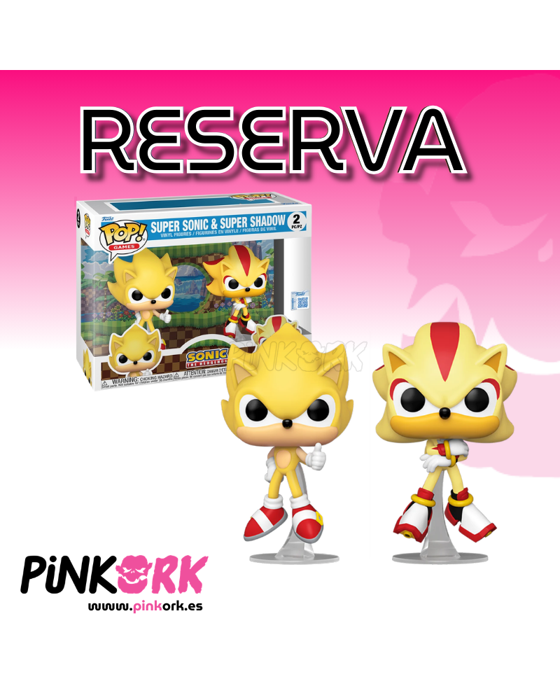 Funko Sonic The Hedgehog Super Sonic & Shadow (Flocked) 2-Pack SE