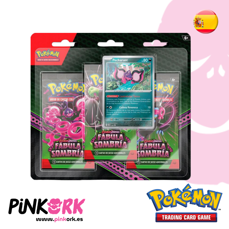 Pokemon TCG Fábula Sombría 3 Pack Blister Español