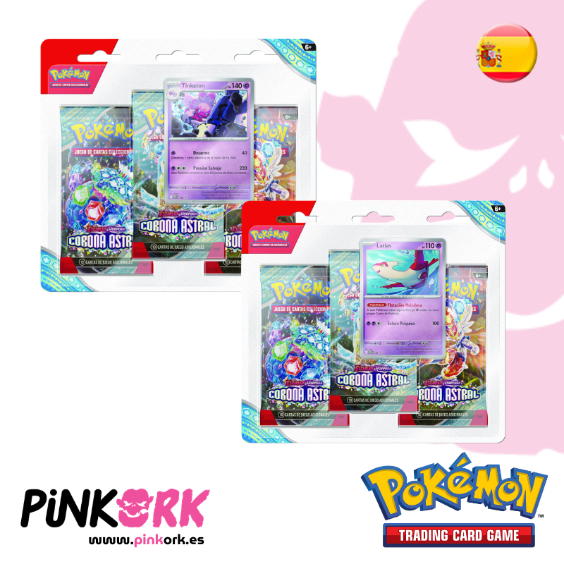 Pokemon TCG Corona Astral 3 Pack Blister Español