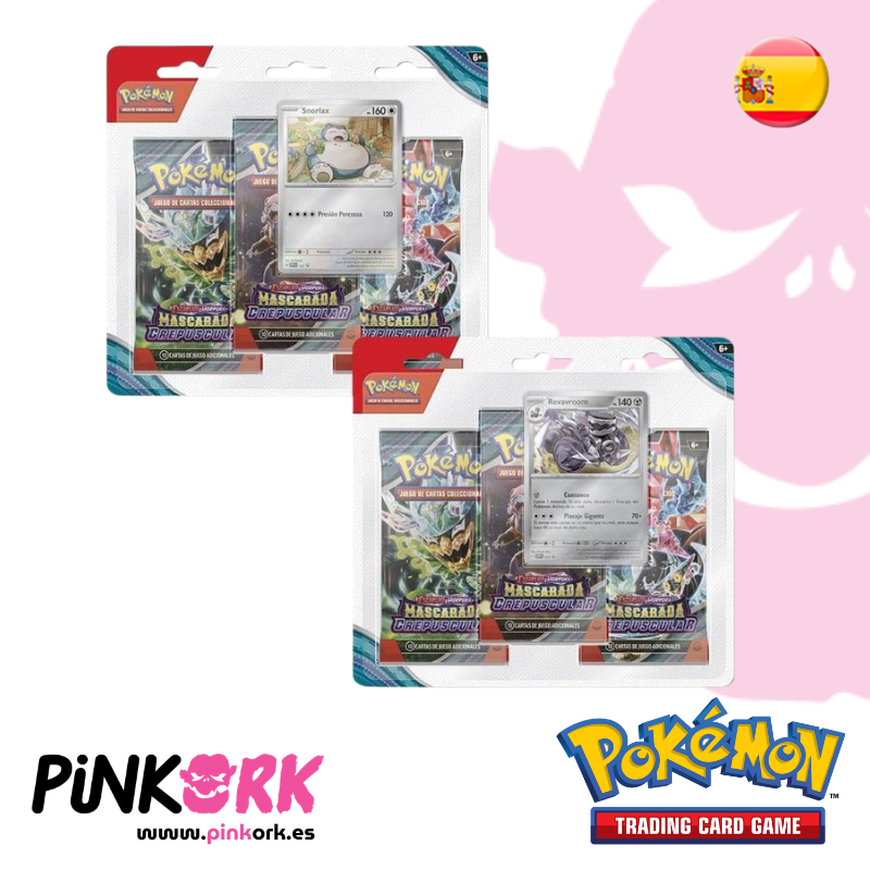 Pokemon TCG Mascarada Crepuscular 3 Pack Blister Español