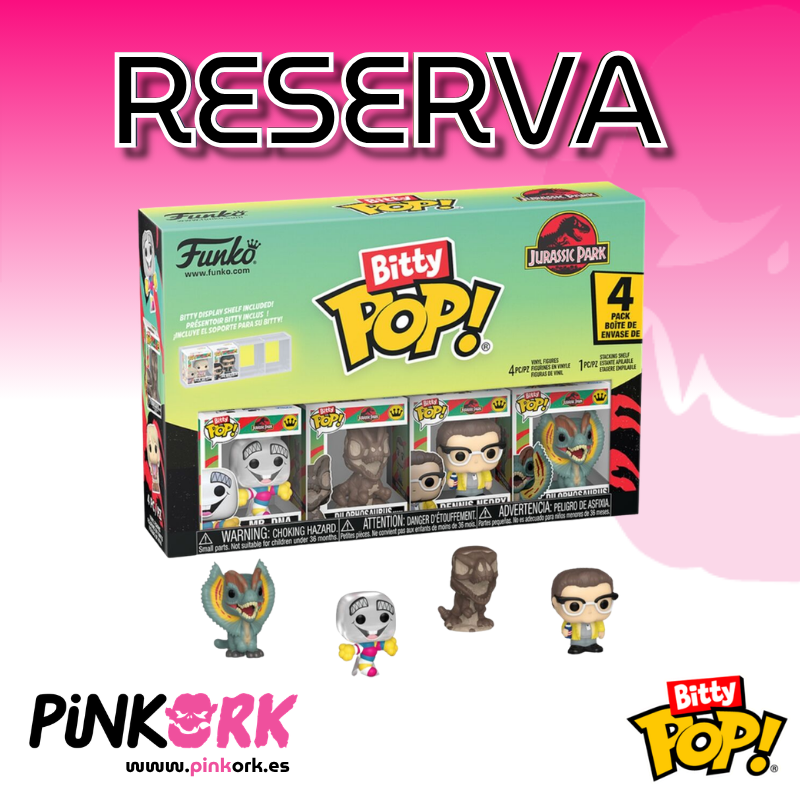 Funko BITTY Pop Jurassic Park Mr. DNA 4 pack Reserva