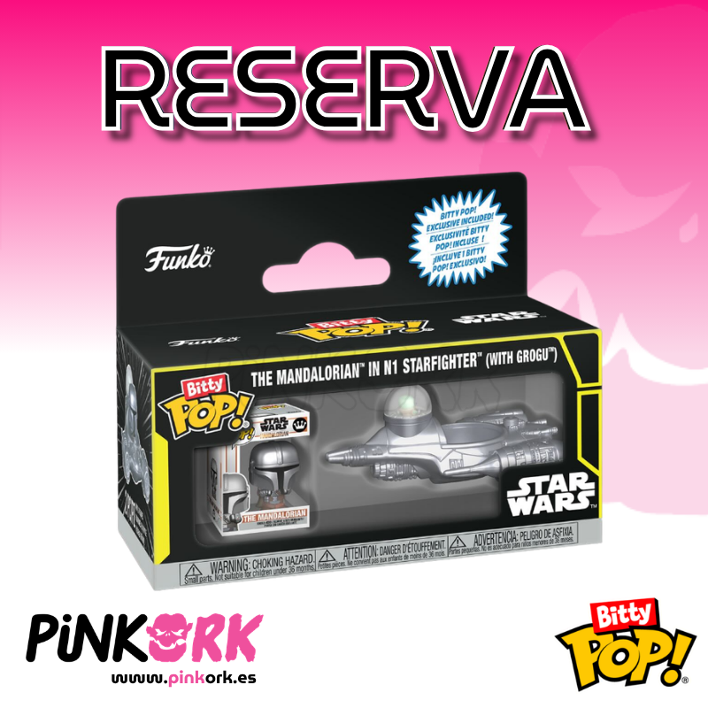 Funko Bitty Pop Ride The Mandalorian in N1 Starfighter (with grogu) Reserva