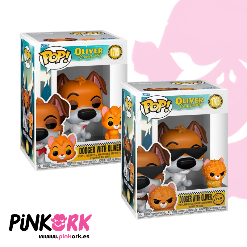Funko Disney Oliver & Company Dodger with Oliver 1705 Chase Bundle