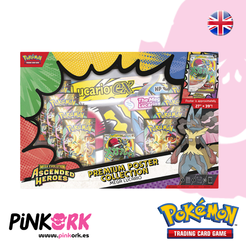 Pokemon TCG Premium Poster Collection Mega Lucario Inglés