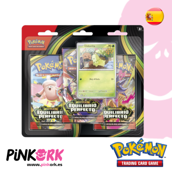 Pokemon TCG Equilibrio Perfecto Pack de 3 Sobres Chikorita Español