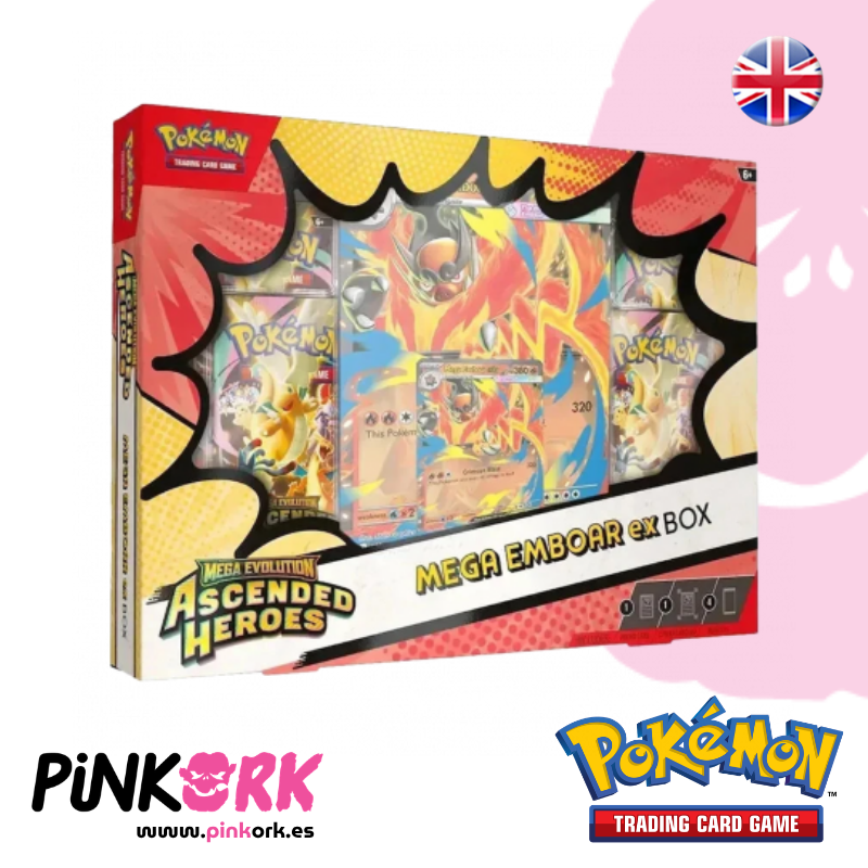 Pokemon TCG Ascended Heroes Mega Emboar ex Box Inglés