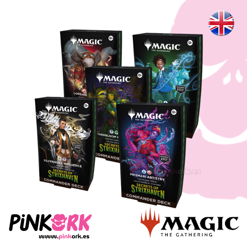 Magic The Gathering Secrets of Strixhaven Commander Deck Display (5x Decks) Inglés