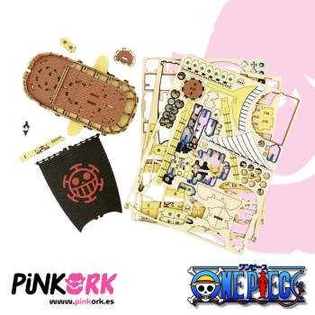 Maqueta One Piece Law's Submarine Wood Model Kit 16cm