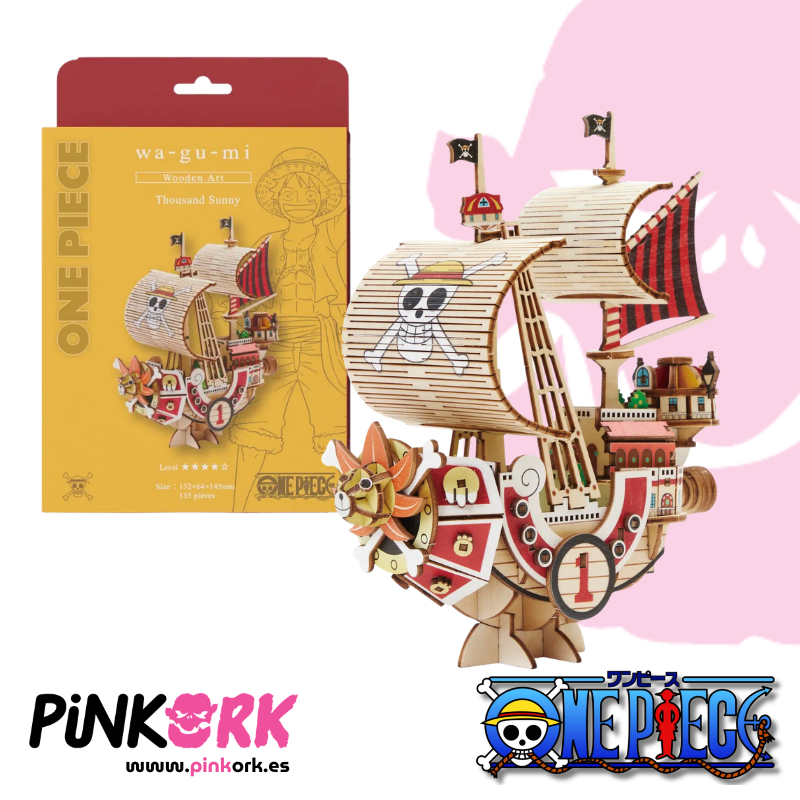 Maqueta One Piece Thousand Sunny Wood Model Kit 14.5cm