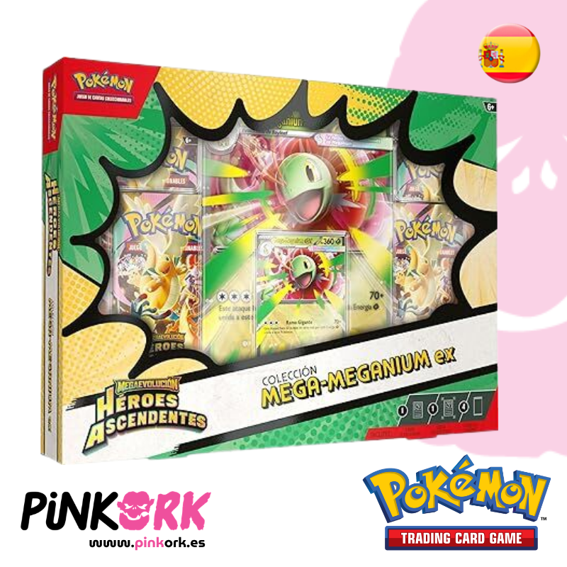 Pokemon TCG Héroes Ascendentes Mega Meganium ex Box Español